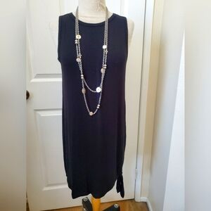 Green Envelope Black Midi Dress Womens Small